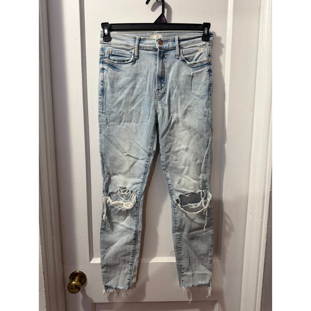 Mother The Stunner Zip Ankle Step Fray Jeans in 25